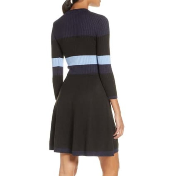 Eliza J Ribbed Knitted Fit Flare Sweater Dress XL - Picture 6 of 6